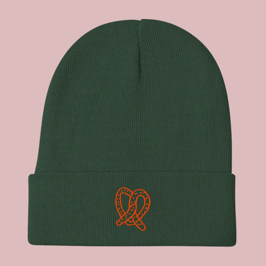 Pretzel Embroidered Beanie | BY LINUS