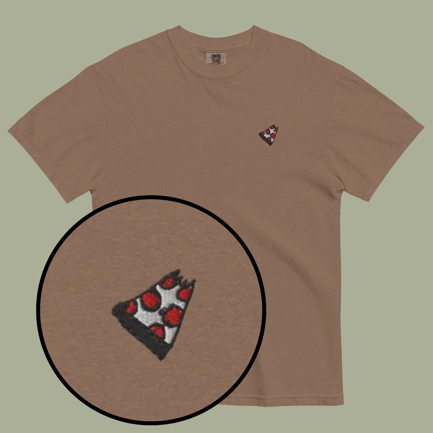 Pizza Embroidered Tee | BY LINUS
