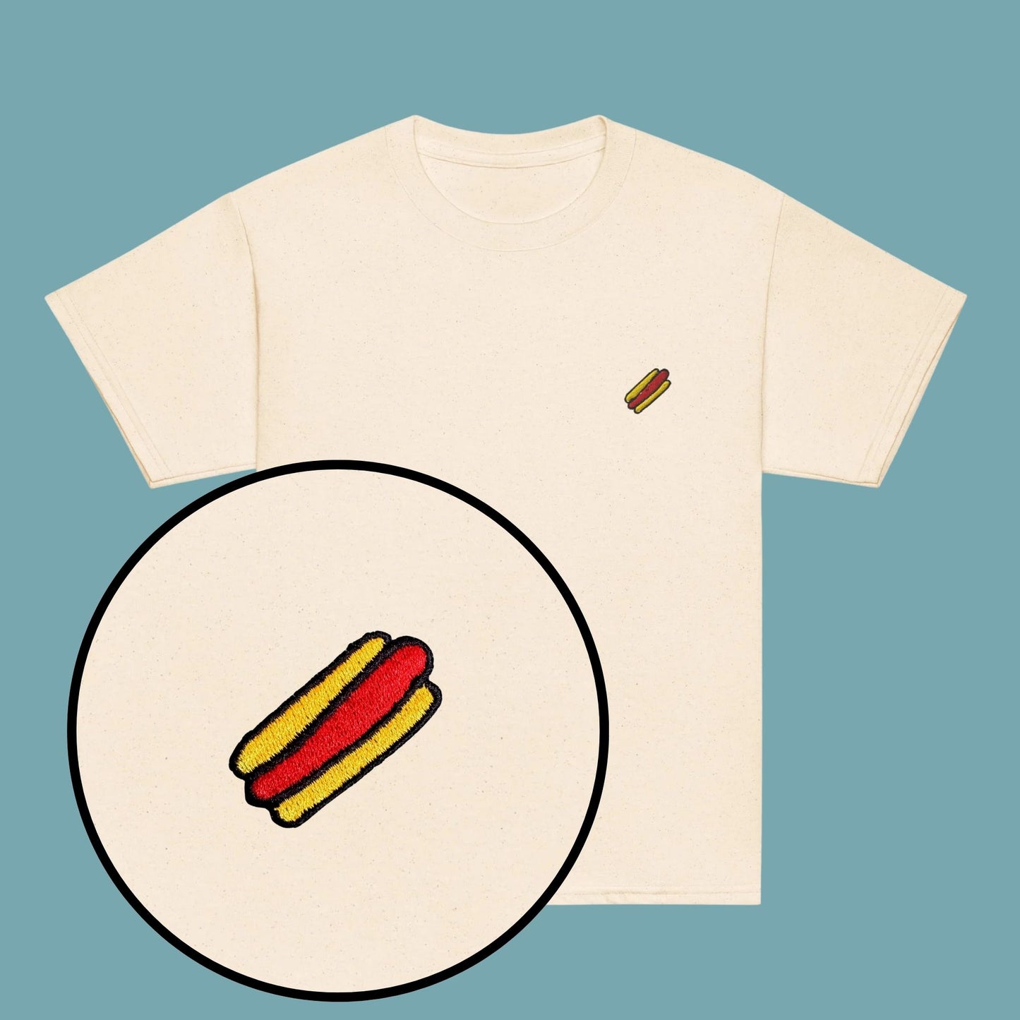 Hot Dog Embroidered Tee for Kids | BY LINUS