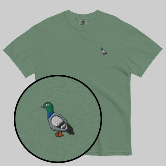 Pigeon Embroidered Tee | BY LINUS