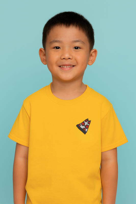 BY LINUS Pizza Embroidered Tee for Kids