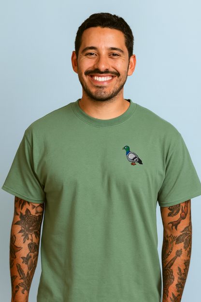 Pigeon Embroidered Tee BY LINUS