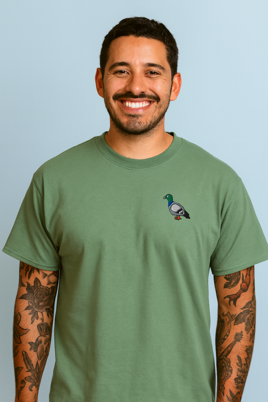 Pigeon Embroidered Tee BY LINUS