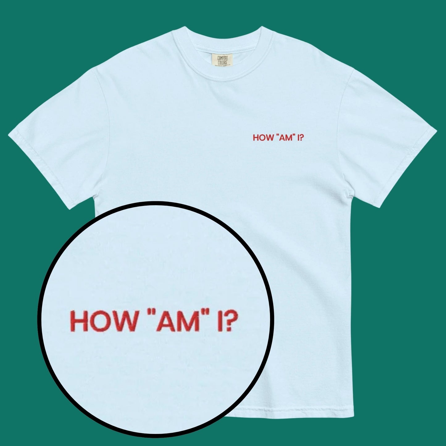 How "Am" I? | Embroidered Tee