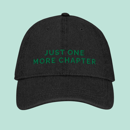 Just One More Chapter | Embroidered Black Denim Dad Hat