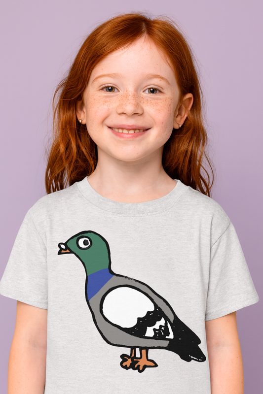 Pigeon Printed Tee for Kids BY LINUS