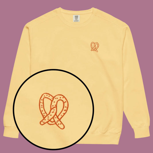 Pretzel Embroidered Crewneck Sweatshirt | BY LINUS