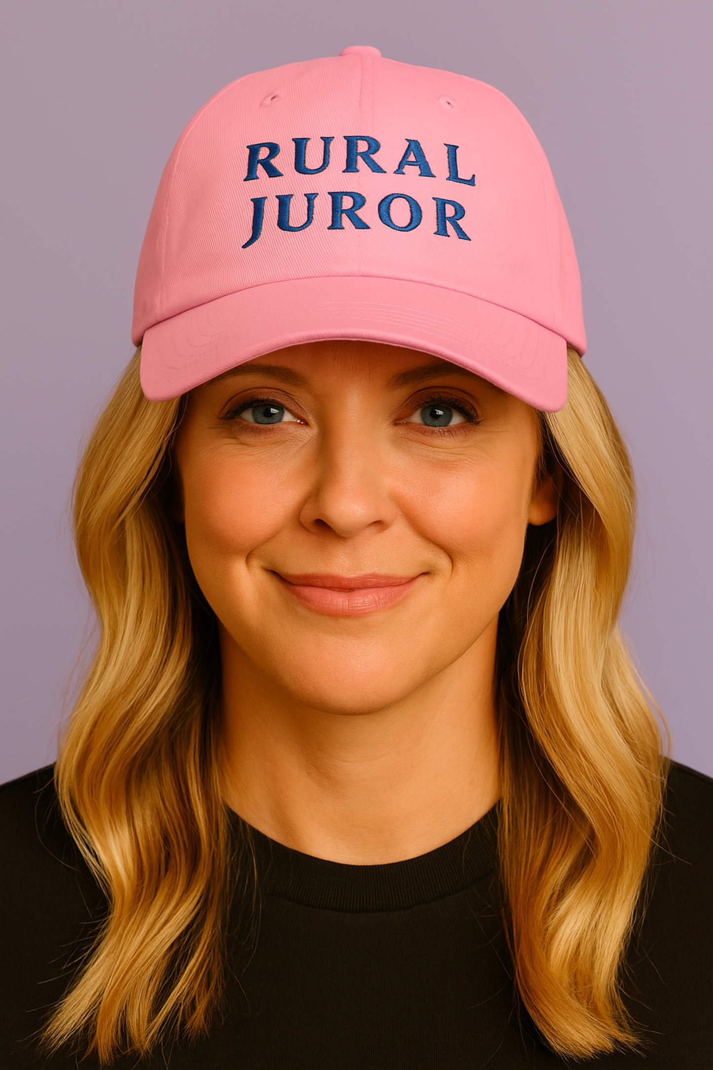 Rural Juror | Embroidered Pink Dad Hat