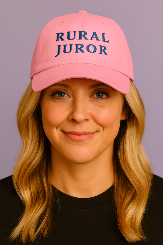 Rural Juror | Embroidered Pink Dad Hat